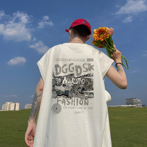 已注册/夏季背心文艺简约男生大码休闲坎肩打底衫 BX1331/P25图片