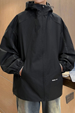 秋冬季潮牌字母冲锋衣男宽松朋克风连帽夹克外套JK6321/P100，男装夹克，电商B316