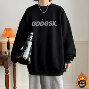 已注册/拼图款秋冬季渐变卫衣男情侣打底衫外套WY3383/P35加绒P40图片
