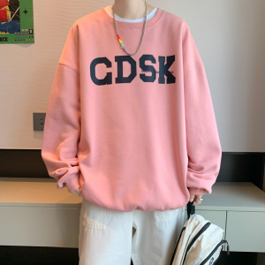 已注册/华棉秋季新可爱粉色情侣男宽松款休闲外套WY5990/P35