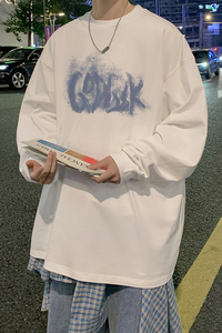 春季新款圆领打底衫ins韩版宽松长袖T恤男青年百搭上衣CX9398/P30图片