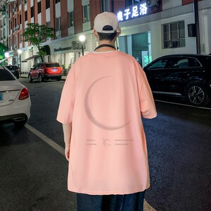 已注册/夏季孤独岛印花短袖T恤男港风半袖大码体恤潮牌DT6880/P28图片