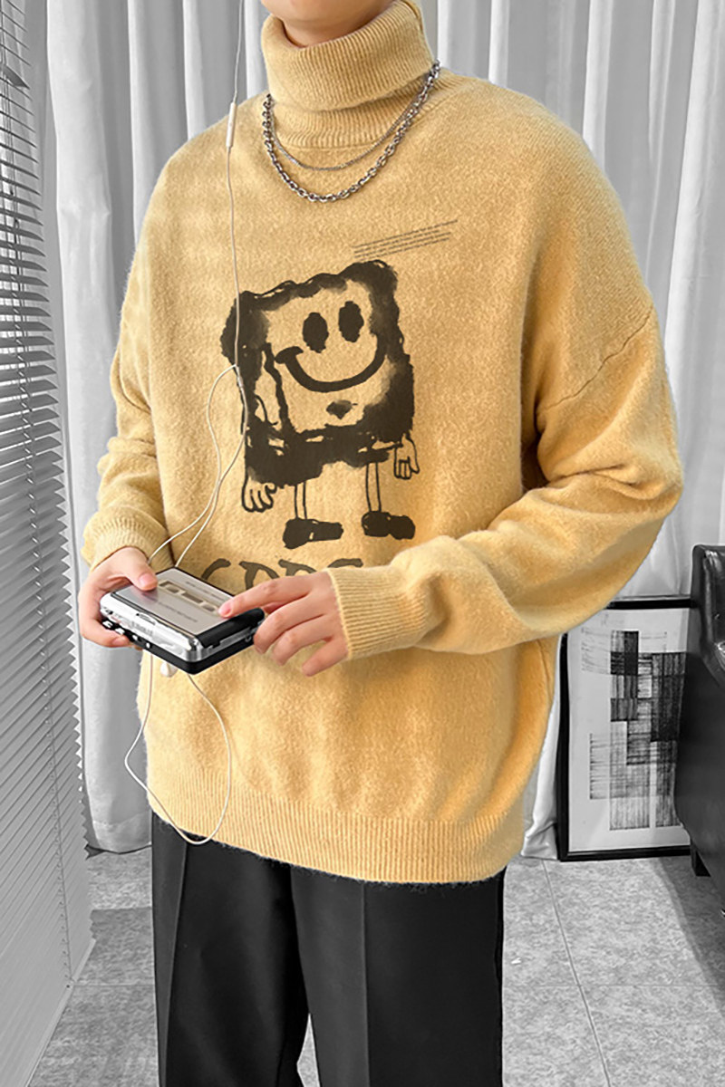 已注册/冬季美式流行宽松毛衣高领打底衫情侣大码外套MY1165/P45,男装针织衫/毛衣,电商B316
