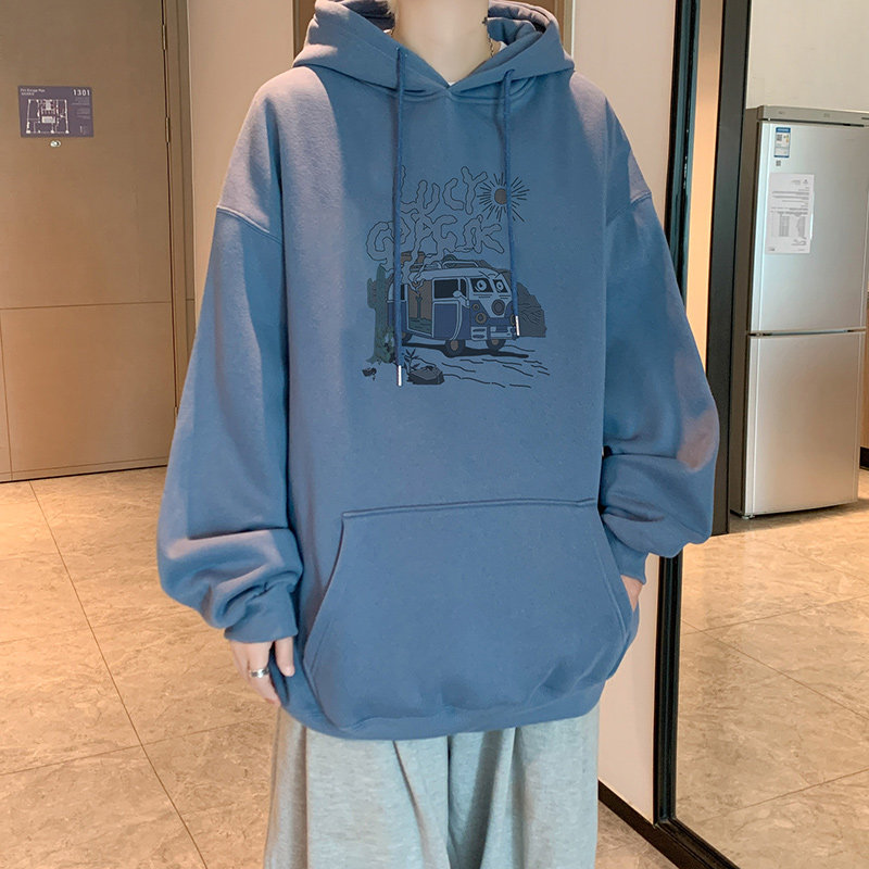 已注册/秋季港风男士连帽卫衣男宽松打底衫外套WY9164/P50加绒P55,男装卫衣,电商B316