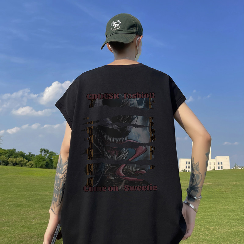 已注册/夏季动漫潮牌印花背心男宽松款坎肩打底衫BX2115/P25,男装背心/马甲,电商B316