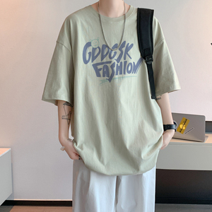 已注册/夏季英文印花港风短袖T恤情侣装体恤打底衫DT8521/P25图片