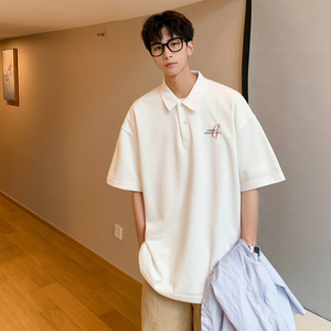 已注册/夏季新polo衫男简约印花大码短袖T恤打底衫PL8580/P45图片