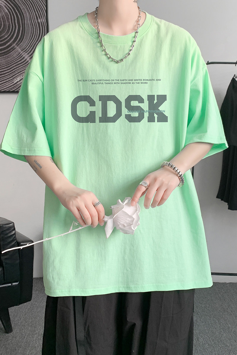 已注册/夏季日系纯棉圆领短袖T恤男大码体恤打底衫DT5520/P25,男装T恤,电商B316