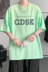 已注册/夏季日系纯棉圆领短袖T恤男大码体恤打底衫DT5520/P25图片