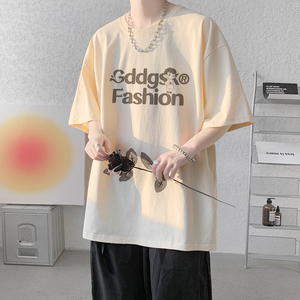 已注册/新夏季圆领印花短袖T恤情侣纯棉打底衫体恤DT6830/P25图片