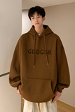 已注册/秋新复古印花连帽卫衣男大码打底衫WY1001/P50加绒P55，男装卫衣，电商B316