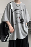 已注册/夏季灰色流行卡通短袖T恤打底衫宽松男体恤DT2068/P25，男装T恤，电商B316