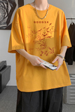 已注册/夏季黄色可爱风短袖T恤男生大码体恤打底衫DT6066/P25，男装T恤，电商B316