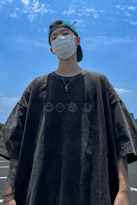 水洗重磅新款日系潮流风短袖T恤男大码运动打底衫体恤 DT8975/P35图片