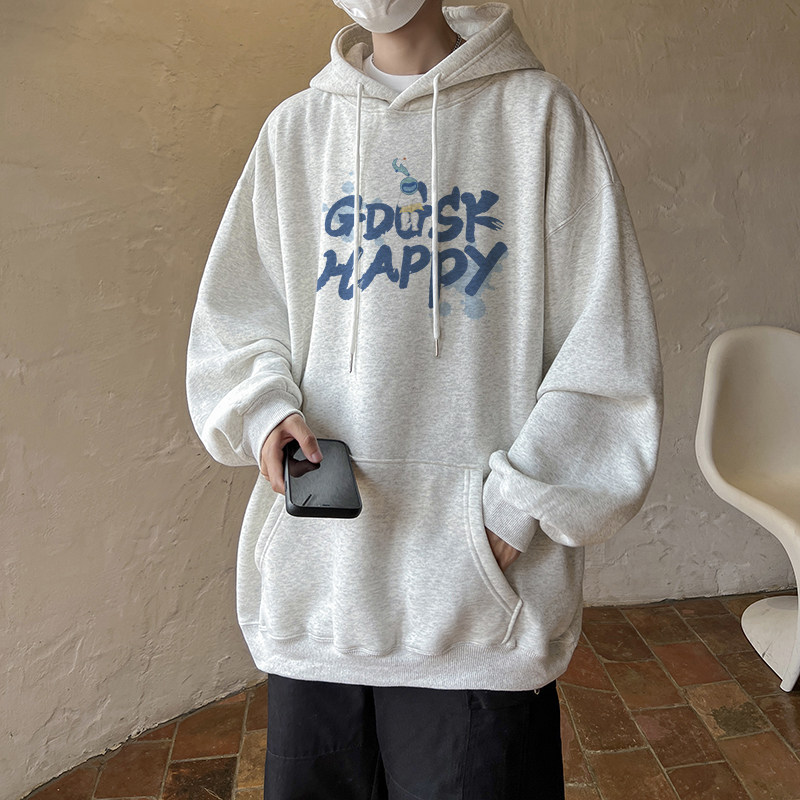已注册/华棉秋季连帽卫衣男生大码宽松上衣打底衫外套WY1234/P50,男装卫衣,电商B316