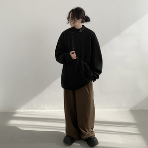 已注册/秋冬季中领内搭潮流宽松打底衫男青年德绒卫衣WY9597/P30图片