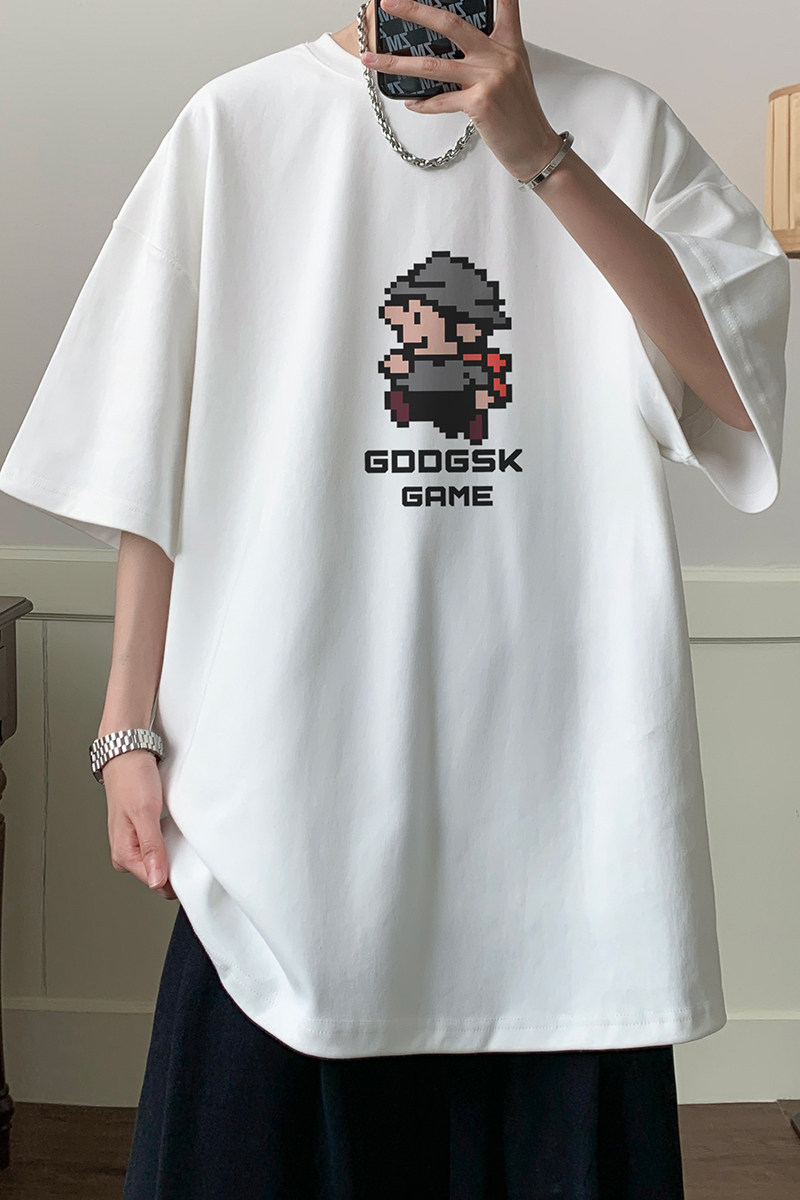 已注册/夏季宽松文艺风流行短袖T恤男生体恤打底衫DT4895/P25,男装T恤,电商B316