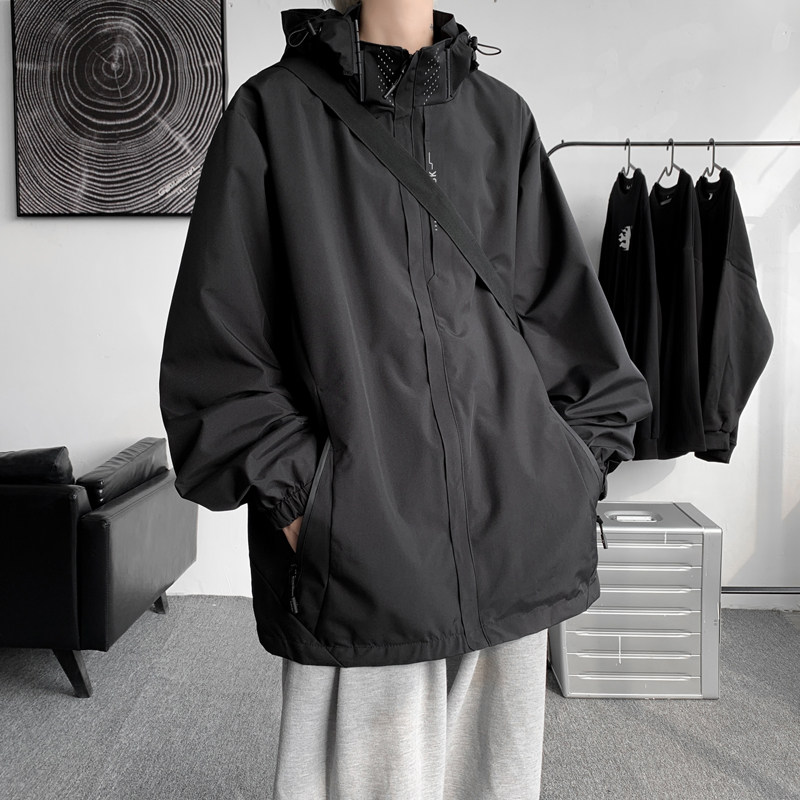 秋冬季冲锋衣防水经典款情侣夹克男宽松复古外套JK1763/P100,男装夹克,电商B316