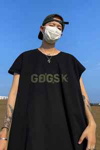 已注册/夏季人物字母印花背心男生大码坎肩打底衫 BX1432/P25图片