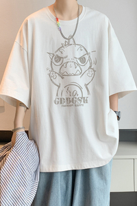 已注册/夏季动漫印花短袖T恤男大码韩版体恤打底衫DT6109/P25图片