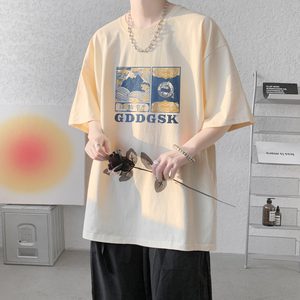 已注册/夏季清新运动短袖T恤男情侣大码体恤打底衫DT4952/P25图片