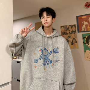 已注册/华棉秋季港风休闲连帽卫衣男生潮牌大码打底衫 WY9227/P50图片