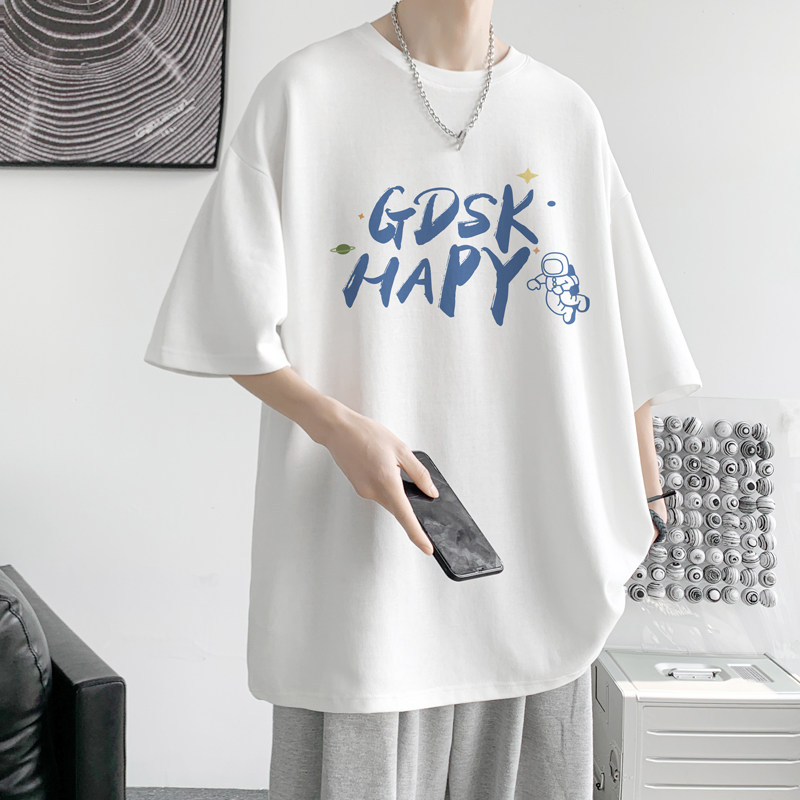已注册/夏季宇航员印花短袖T恤大码男生体恤打底衫DT3941/P25,男装T恤,电商B316