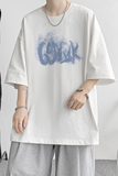 已注册/新夏季印花圆领白色短袖T恤纯棉男日系体恤DT8031/P25，男装T恤，电商B316