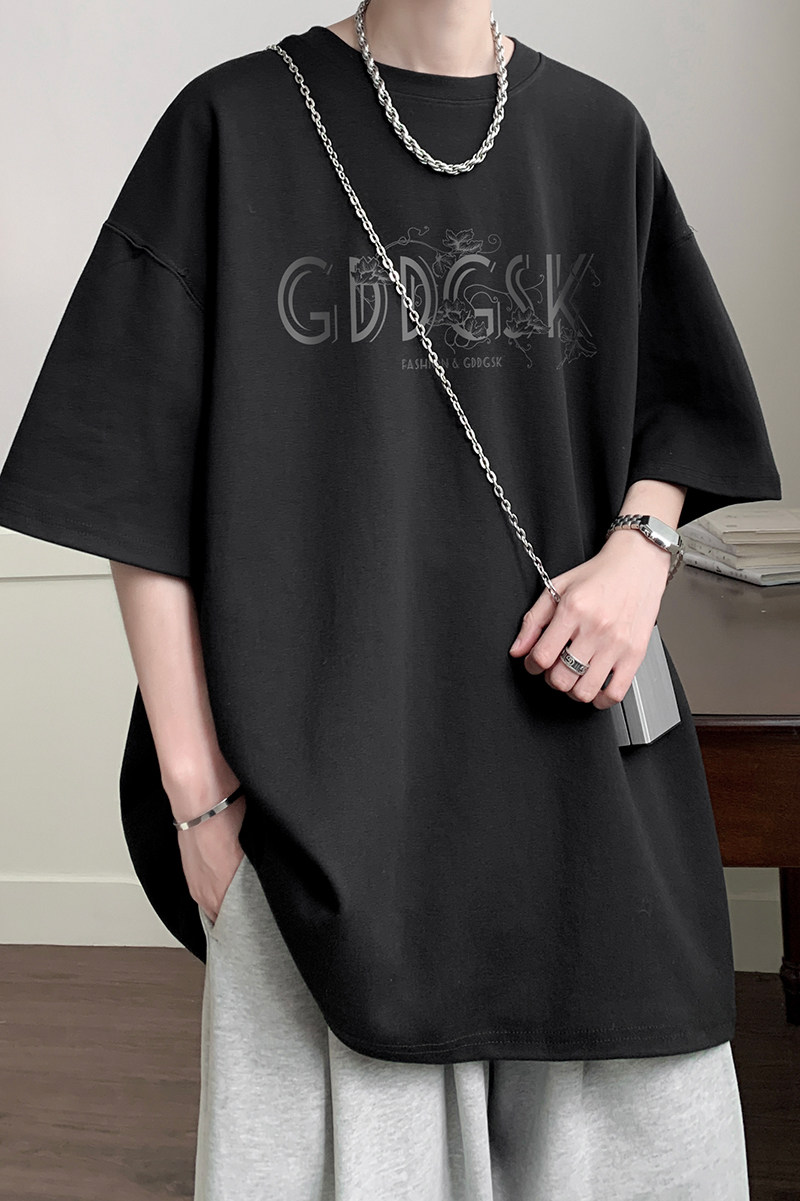 已注册/夏季中性黑色情侣短袖T恤男大码体恤打底衫DT1766/P25,男装T恤,电商B316