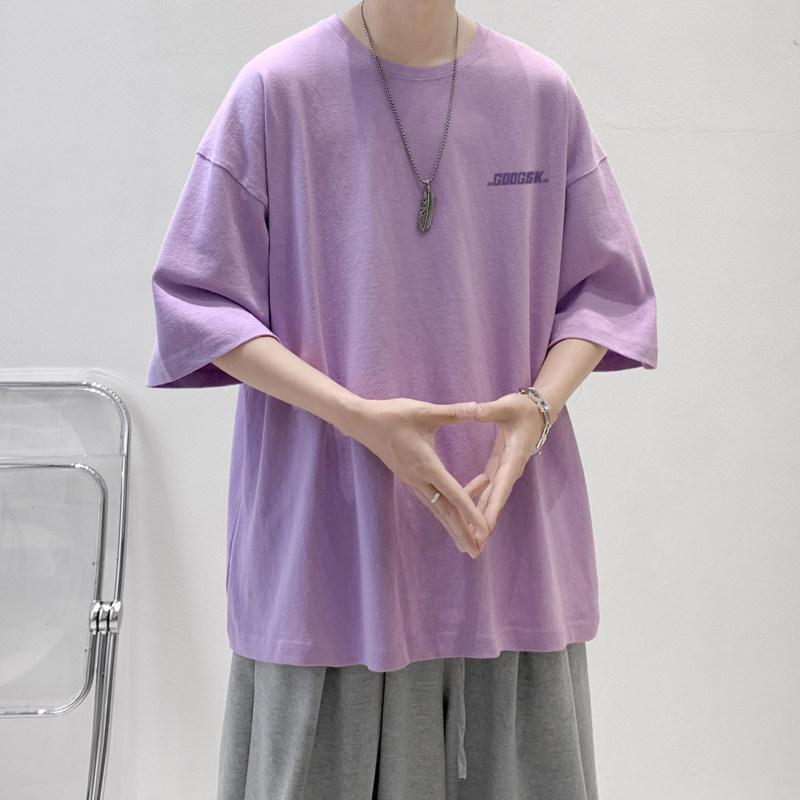已注册/夏季新印花纯棉短袖T恤大码男生体恤打底衫DT0437/P25,男装T恤,电商B316