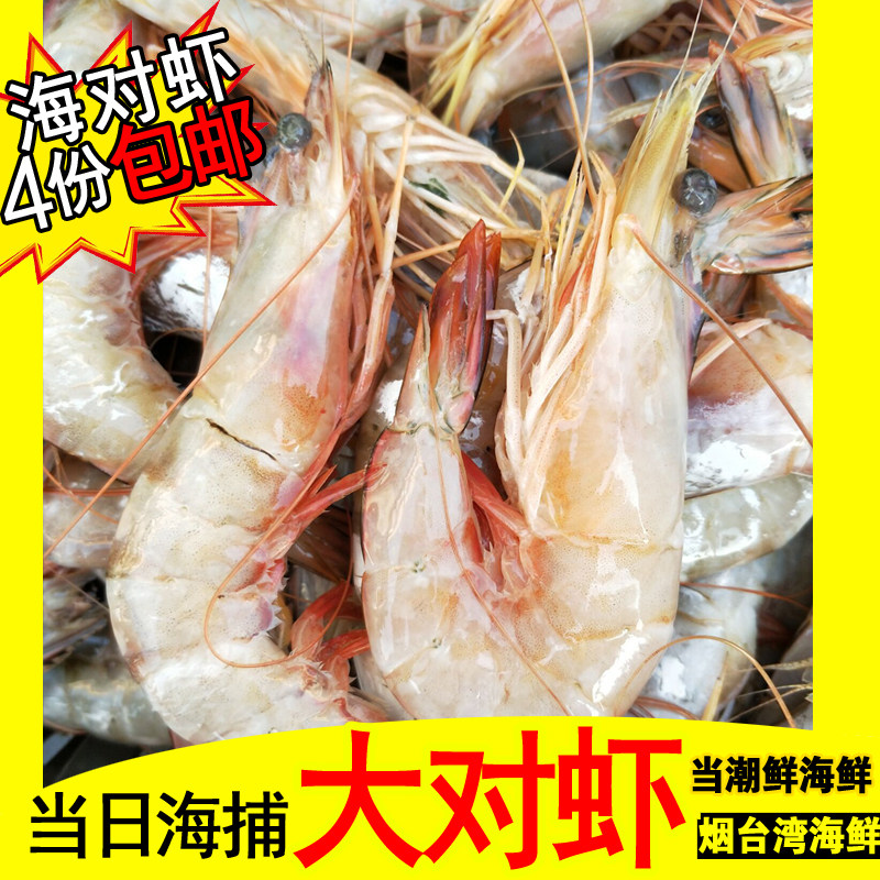 新鲜活虾大对虾鲜活大号特大野生速冻冷冻超大海虾 拍4斤包邮顺丰