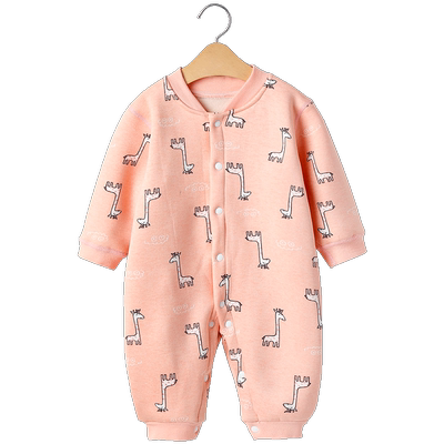婴儿连体衣冬季加绒爬服