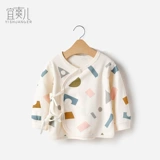 Детский хлопковый осенний лонгслив для новорожденных, 0-3 мес.