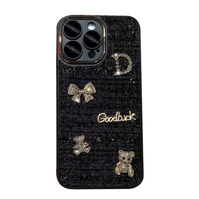 绒布小香风适用苹果15ProMax手机壳秋冬新款17ProMax高级感16Pro自带镜头膜13全包防摔11网红可爱女款潮软套