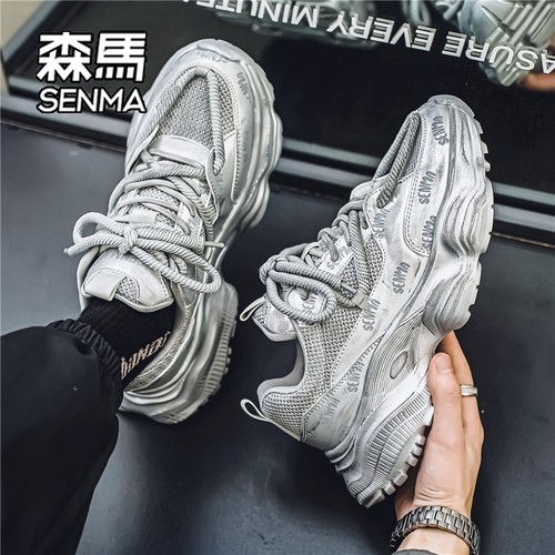SENMA/森马厚底老爹鞋男款擦色