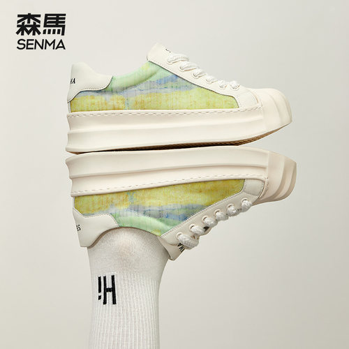 森马女鞋贝壳鞋厚底增高休闲运动