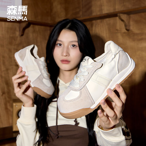 森马内增高德训鞋女休闲阿甘鞋