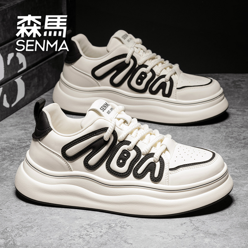 SENMA/森马增高小白鞋男厚底板鞋