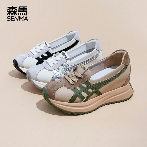 森马厚底女鞋内增高阿甘鞋