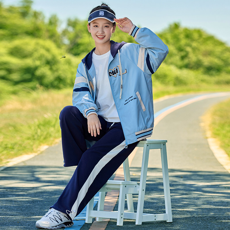 初中生休闲套装少女运动服高中学生秋冬季新款青少年15岁两件套