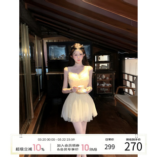 天鹅er 【秘密花园】气质轻奢显瘦小众连衣裙E25Q10543