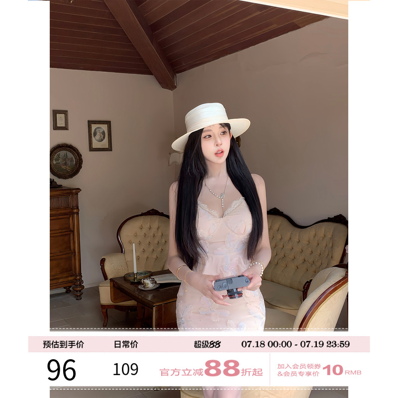项天鹅er 法式小资辣妹套装女2025夏季抹胸吊带上衣两件套裙装