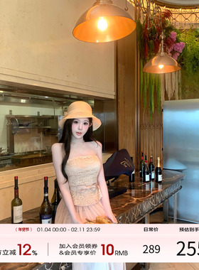 天鹅er 【昭和恋空】优雅气质长款高级宴会套装E25Y10583