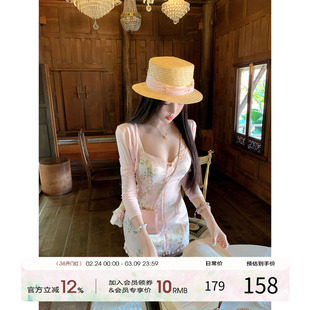 项天鹅er 碎花吊带连衣裙女2026早春新款纯欲穿搭包臀裙温柔裙子