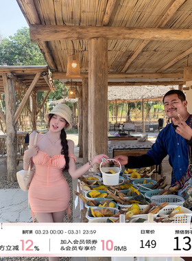 天鹅er 【柔欲氛围】法式夏季收腰气质显瘦连衣裙E26Q20033