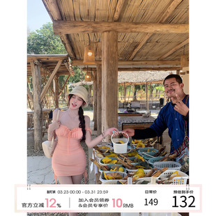 夏季 法式 收腰气质显瘦连衣裙E26Q20033 柔欲氛围 天鹅er