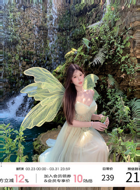 项天鹅er 法式吊带连衣裙女2026早春新款蕾丝拼接长裙网纱裙子