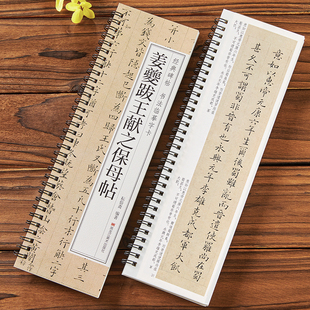 经典碑帖书法临摹字卡 姜夔跋王献之保母帖 简体旁注 近距离临摹字卡临摹练字帖 黑龙江美术出版社