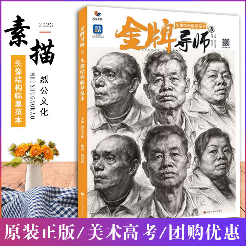头骨肌肉团块起形结构大关系完整稿素描头像美术高考联考教材教程书籍