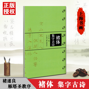 【满2件减2元】正版褚体集字古诗褚遂良雁塔圣教序王学良楷书法帖书法作品集毛笔集字古诗古文描红简体旁注米字格字字帖